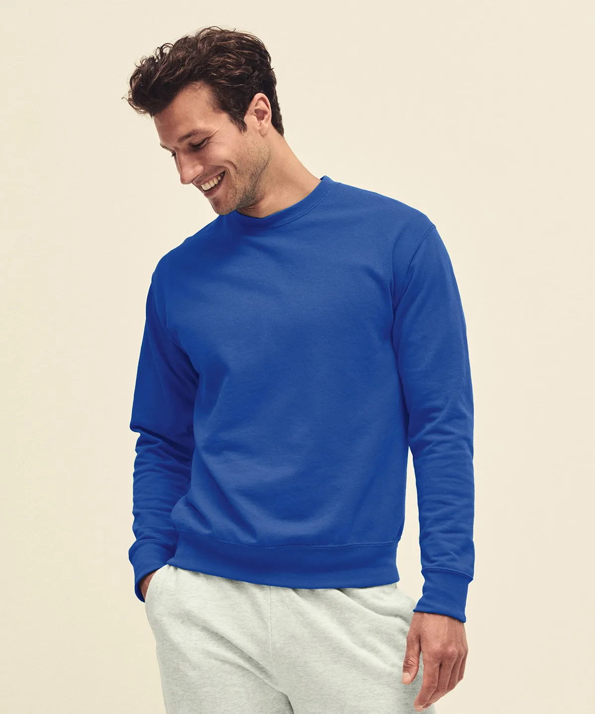 Lightweight set-in sweatshirt | White