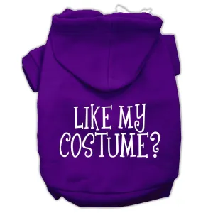 Like my costume? Screen Print Pet Hoodies Purple Size XS (8)