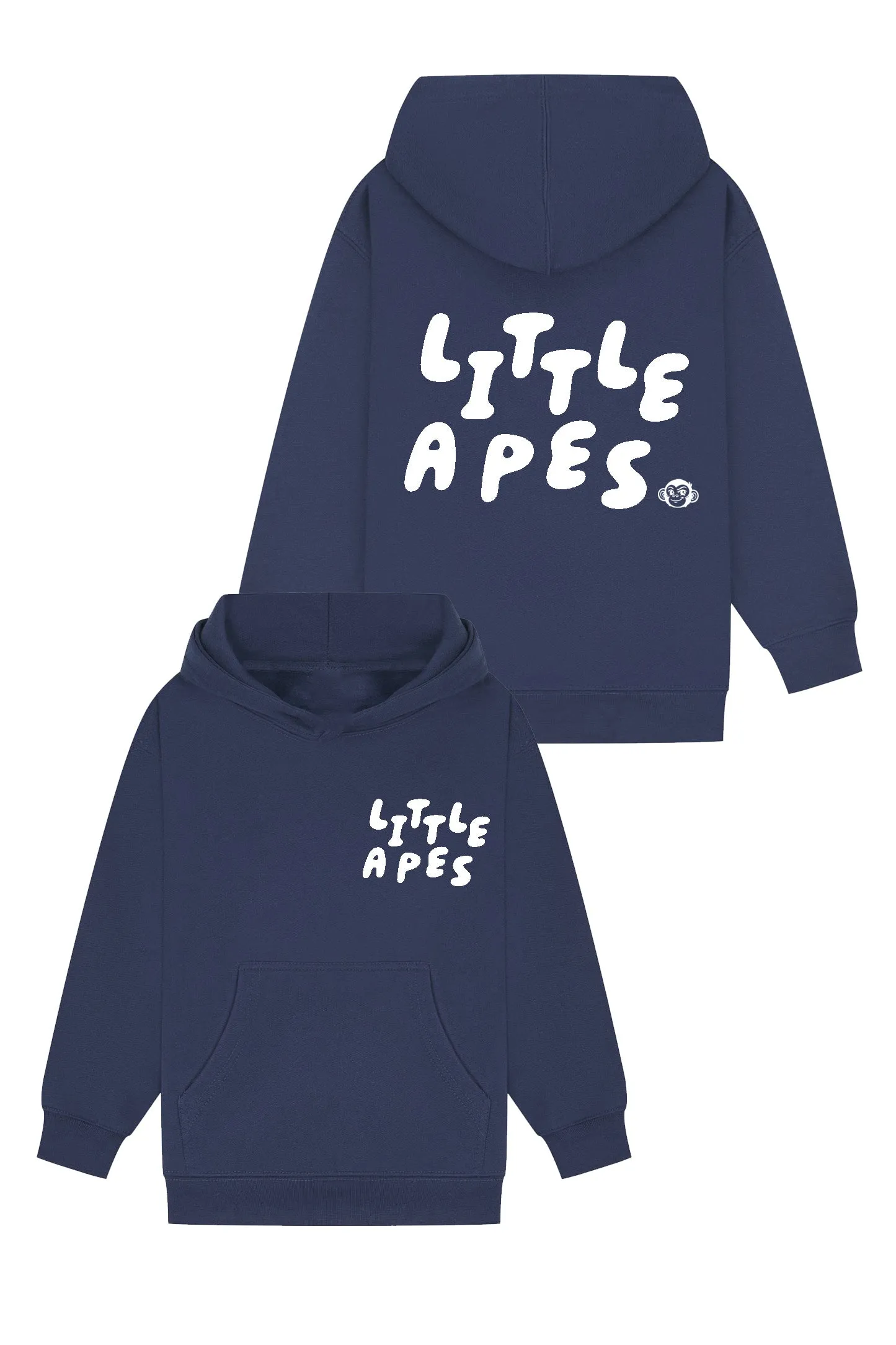 Little Apes Letters Hoodie - Navy