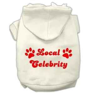 Local Celebrity Screen Print Pet Hoodies Cream Size XXL (18)