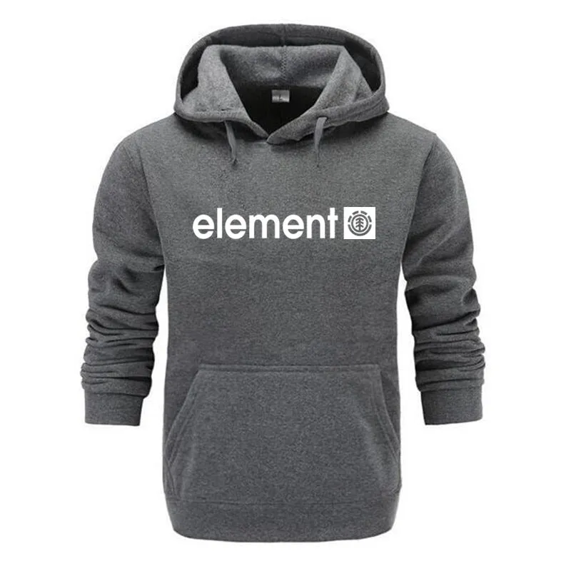 Men High Quality Element Letter Printing Long Sleeve Hoodies