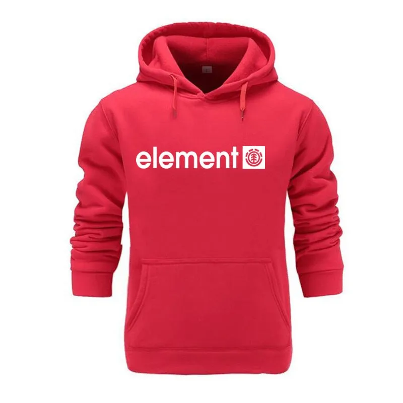 Men High Quality Element Letter Printing Long Sleeve Hoodies