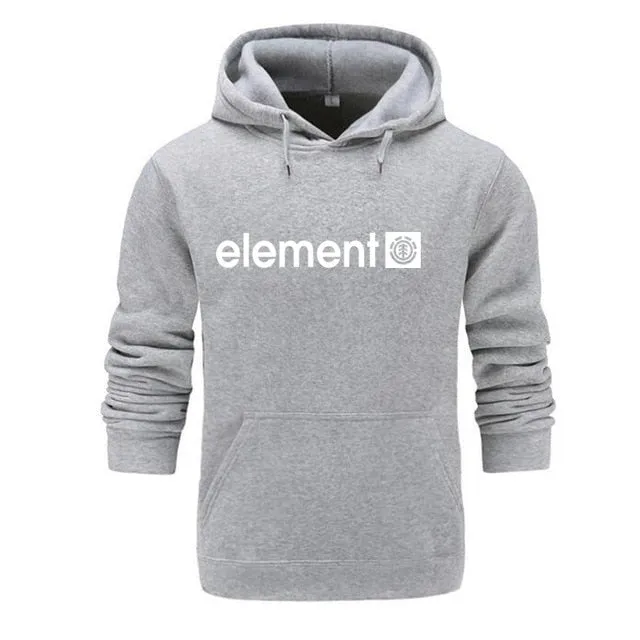 Men High Quality Element Letter Printing Long Sleeve Hoodies