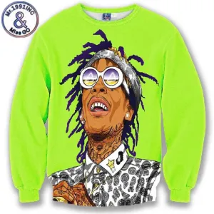 Men's 3D Lime Green Sweater