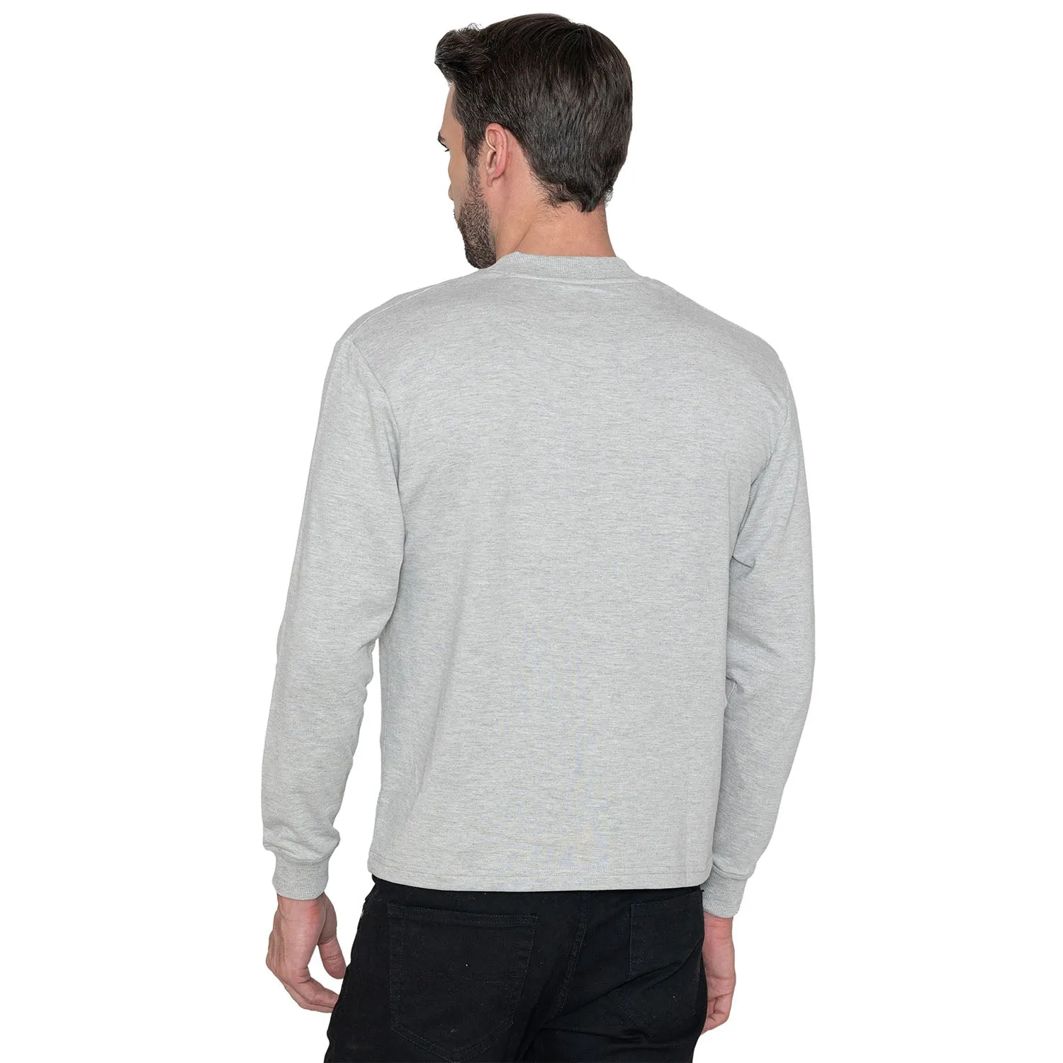 Men's Bomber Polo Sweatshirt - LT. Grey Melange