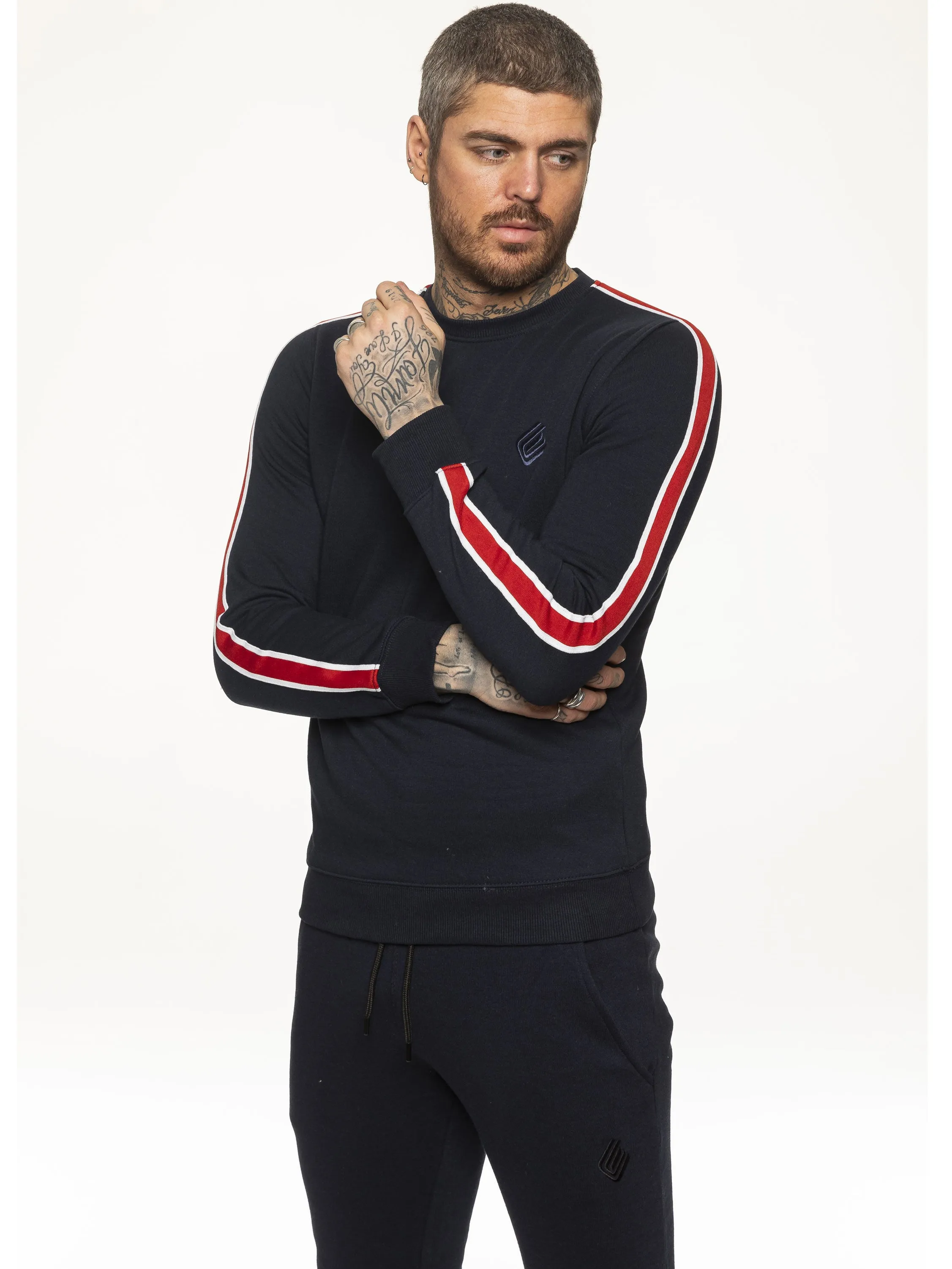 Mens Crew Neck Designer Sweatshirt | Enzo Designer Menswear