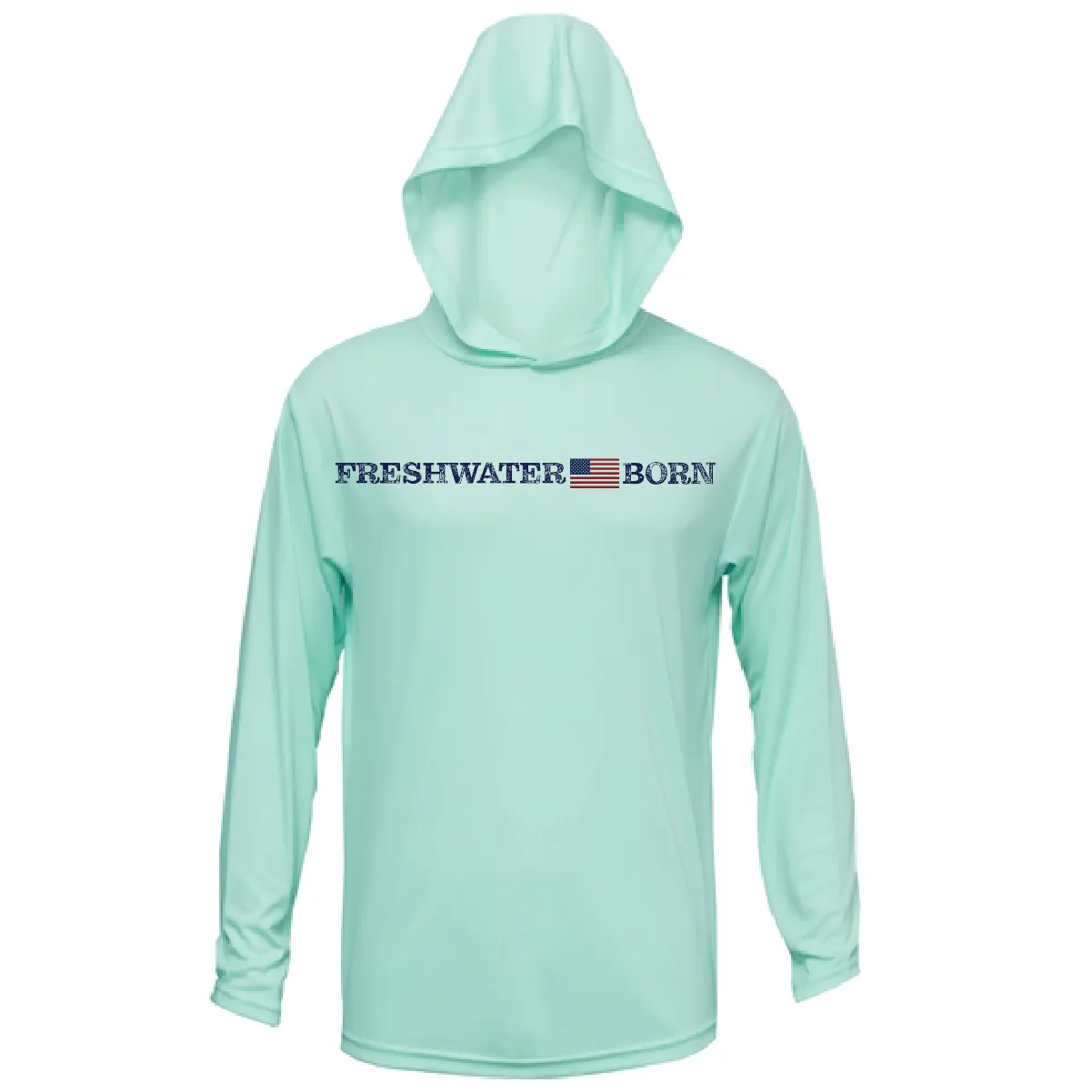 Michigan Freshwater Born Women's Linear Logo Long Sleeve UPF 50  Dry-Fit Hoodie