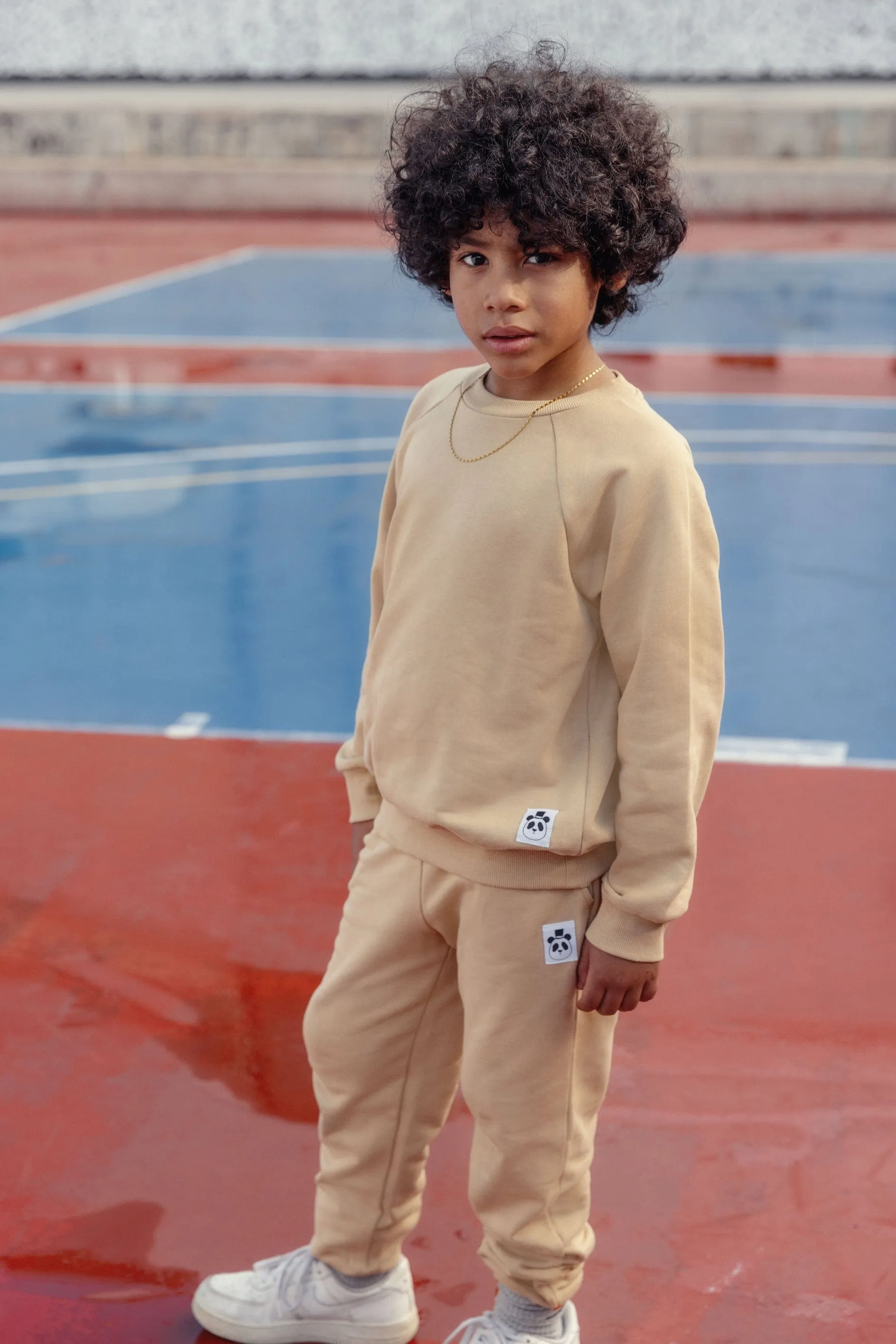 Mini Rodini Kids Logo Sweatshirt in Beige