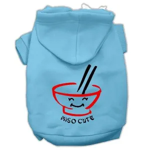 Miso Cute Screen Print Pet Hoodies Baby Blue Size XL (16)