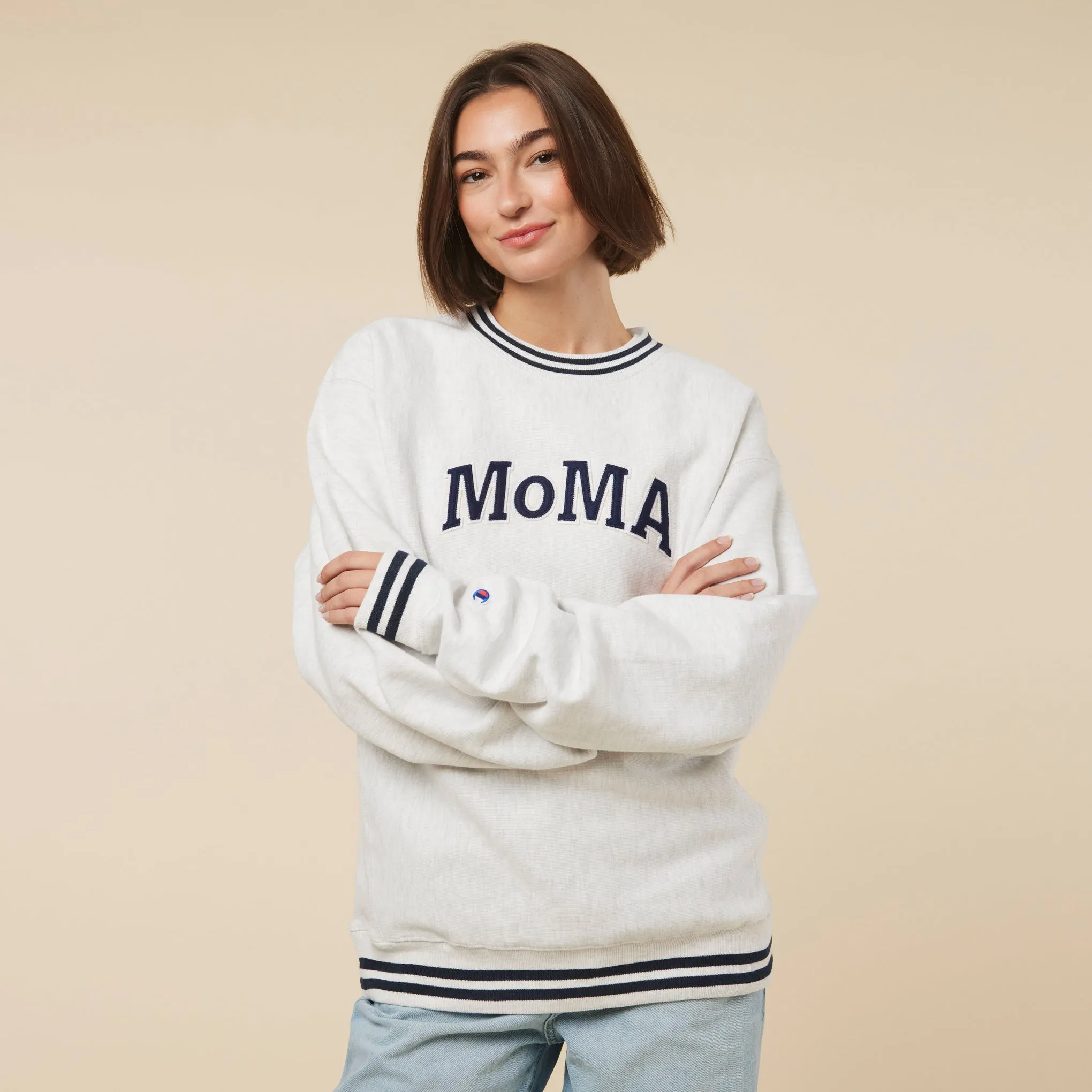 MoMA Champion Striped Sweatshirt