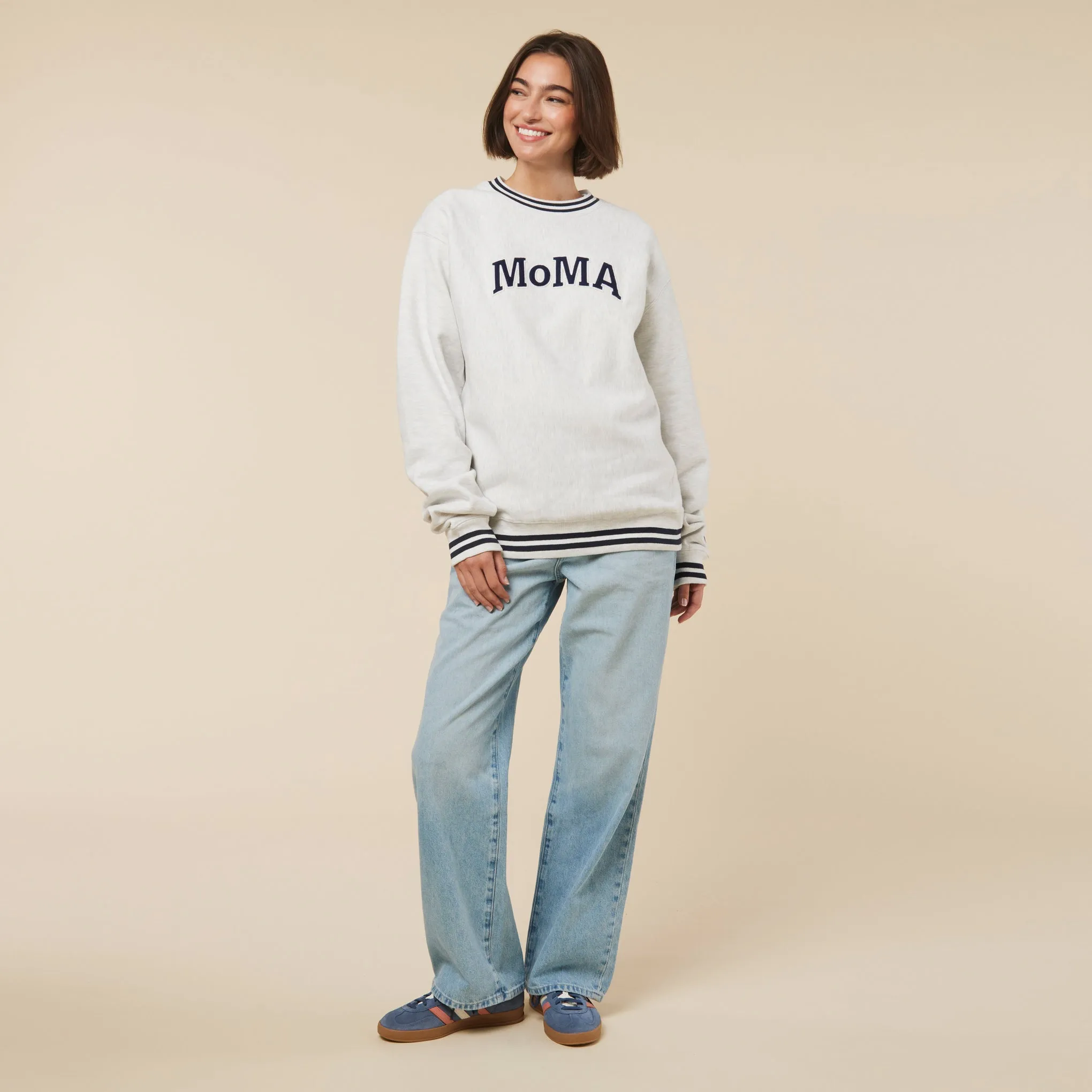 MoMA Champion Striped Sweatshirt