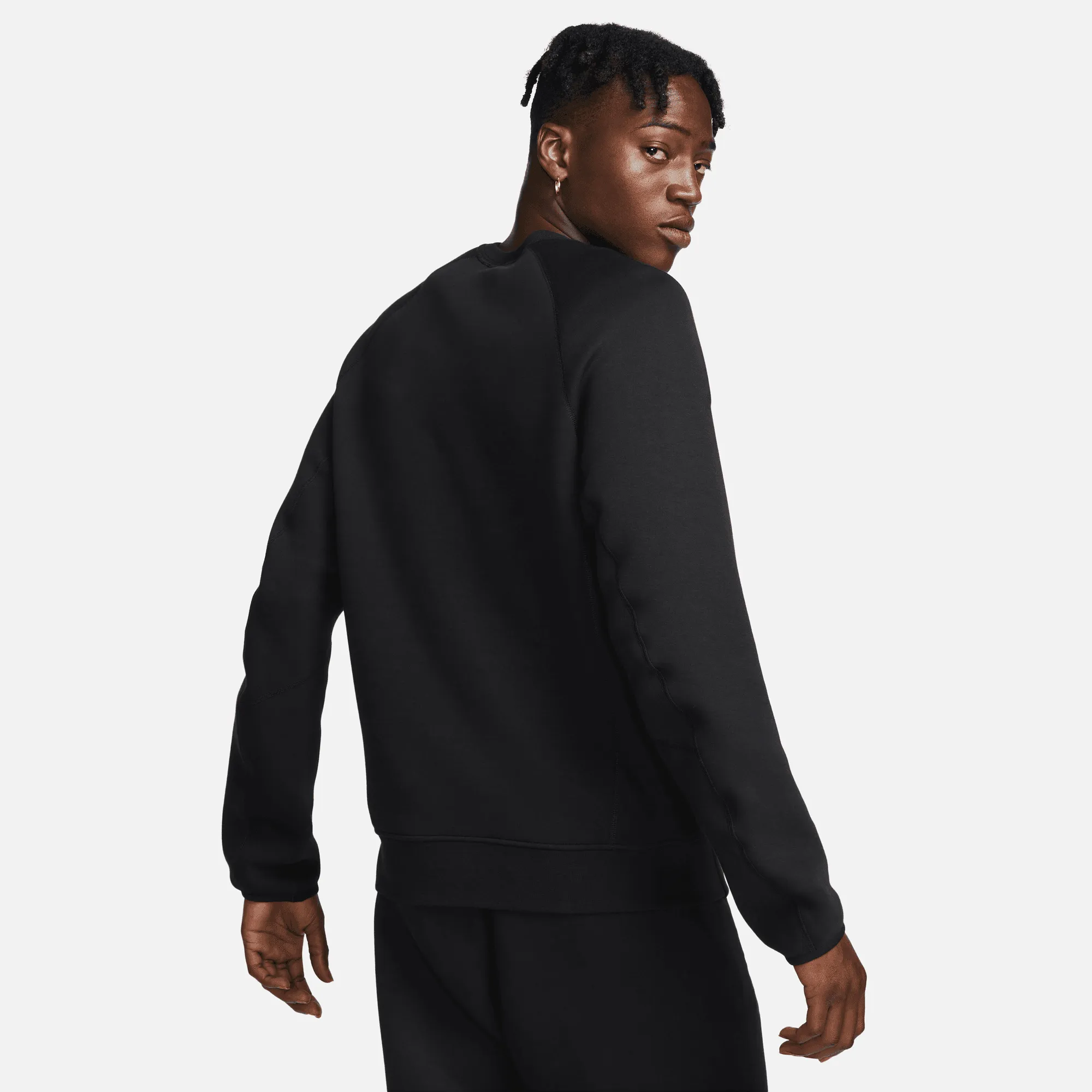 Nike Sportswear Tech Fleece Black Crewneck Sweatshirt