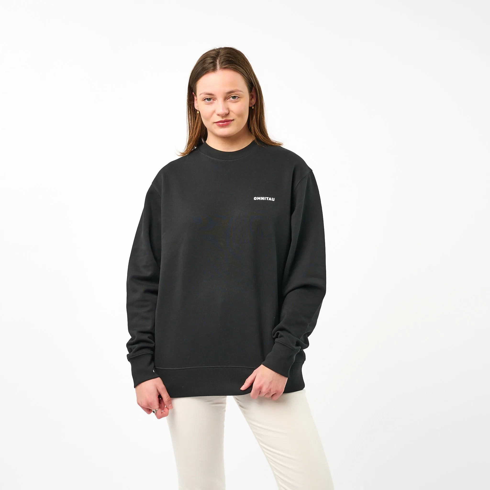 Omnitau Women's Muir Organic Cotton Medium Fit Sweatshirt - Black