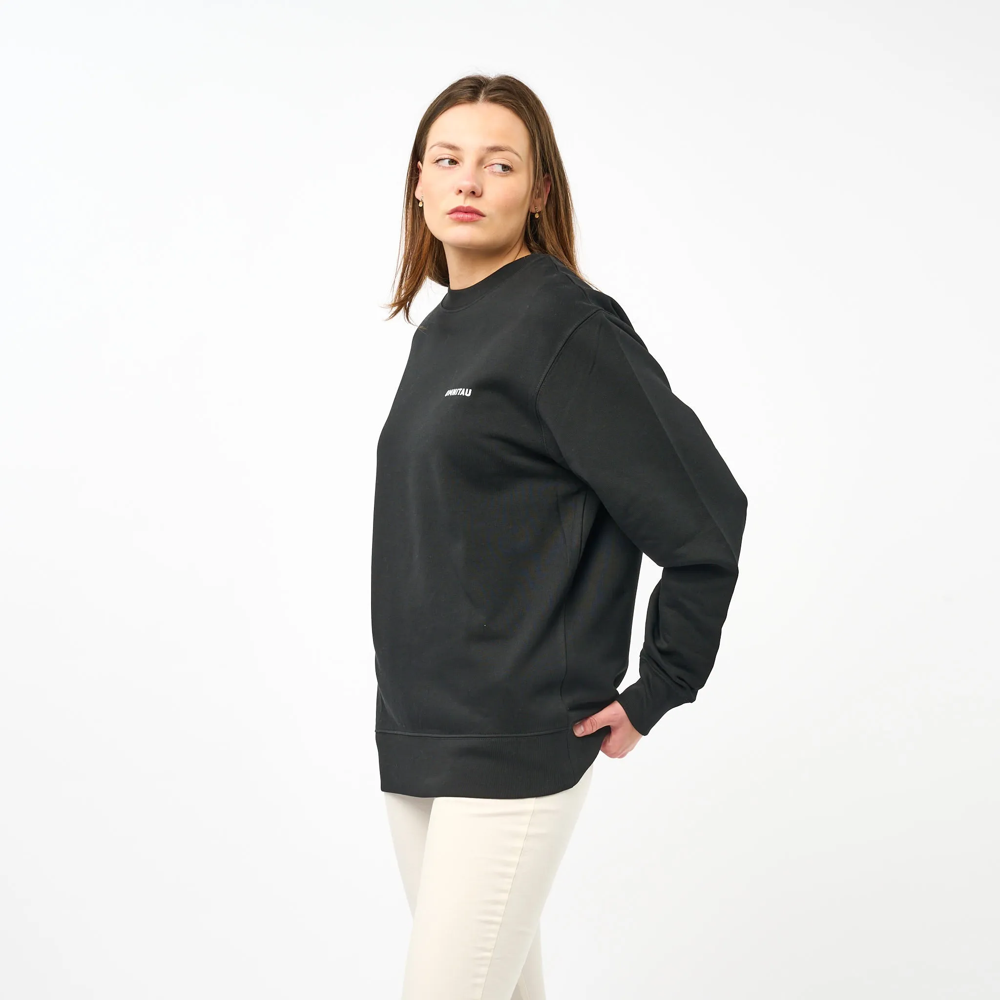 Omnitau Women's Muir Organic Cotton Medium Fit Sweatshirt - Black