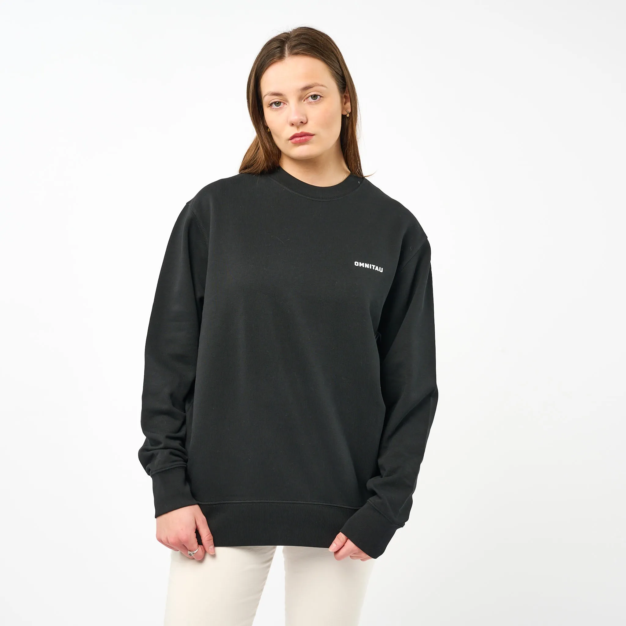 Omnitau Women's Muir Organic Cotton Medium Fit Sweatshirt - Black