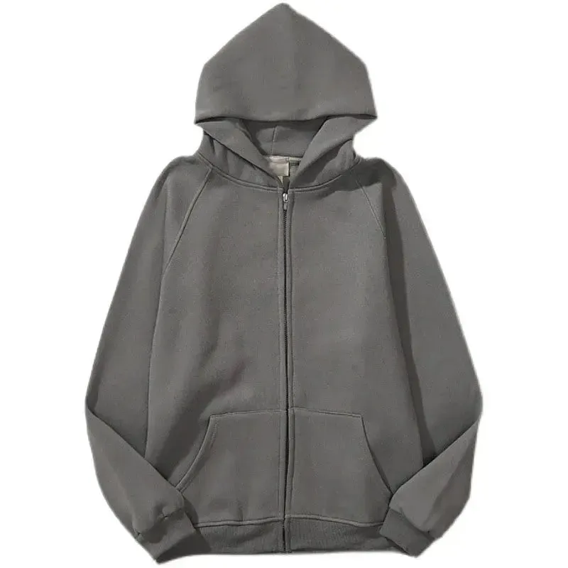 Oversized Casual Essential Zipper Hoodie