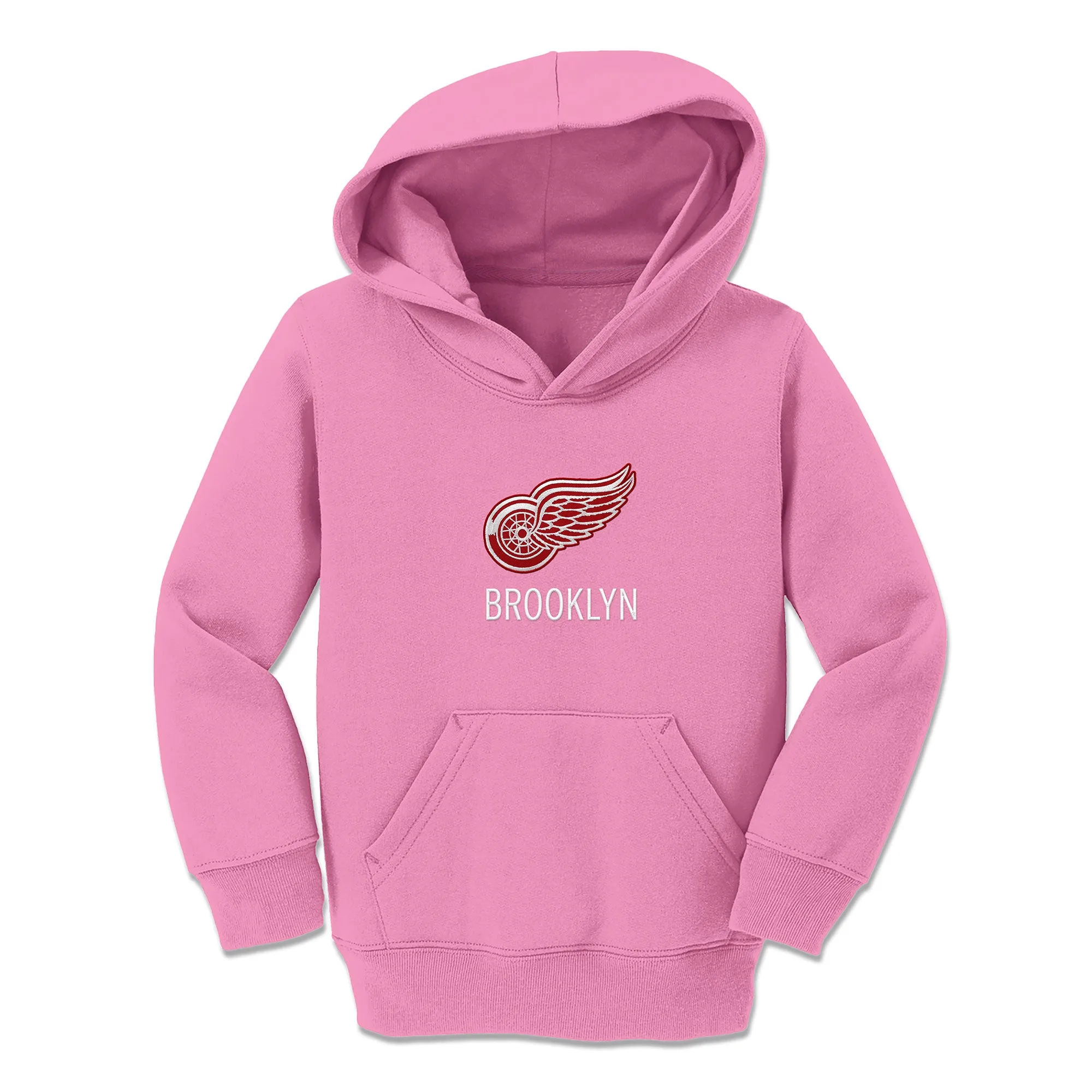 Personalized Detroit Red Wings Toddler Pullover Hooded Sweatshirt