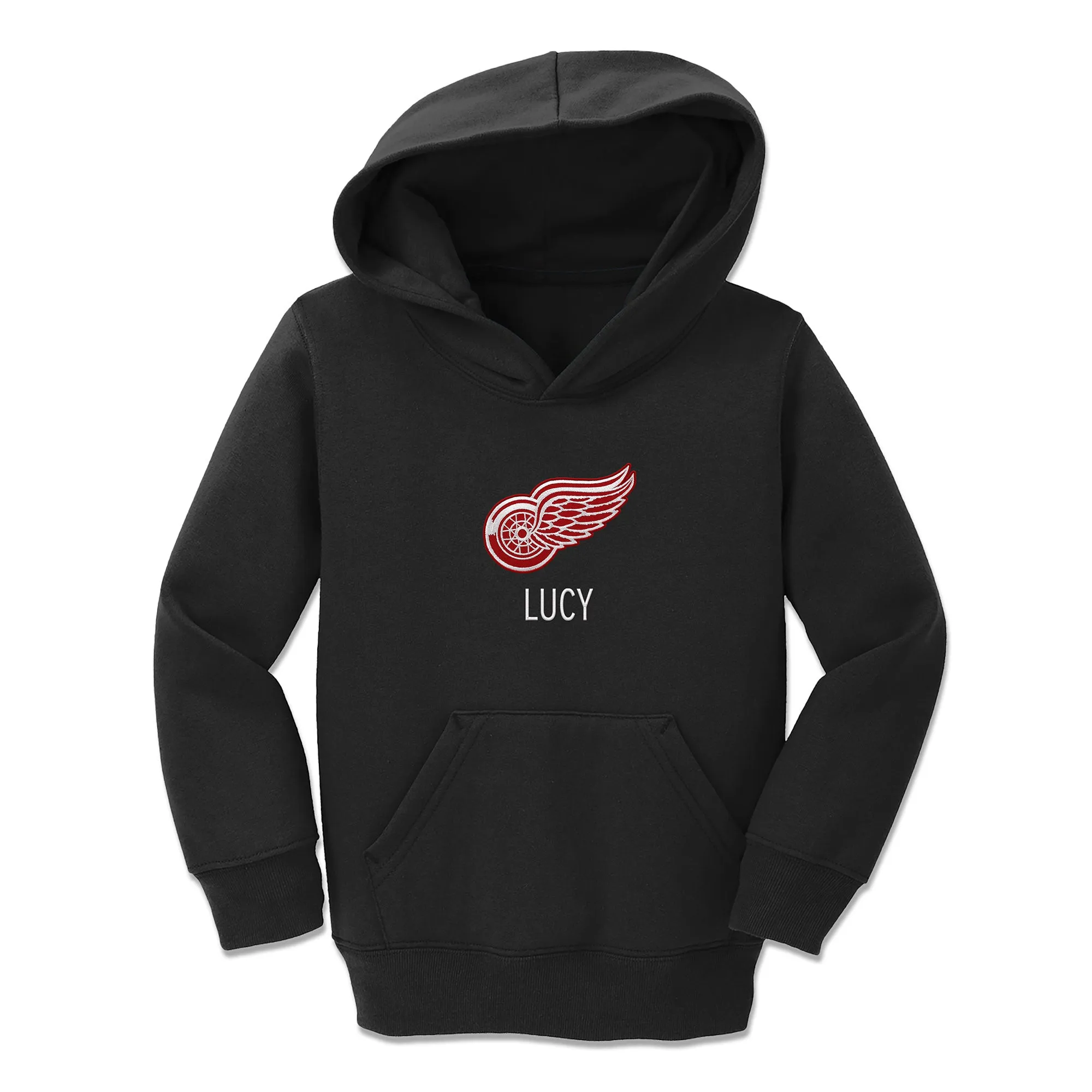 Personalized Detroit Red Wings Toddler Pullover Hooded Sweatshirt