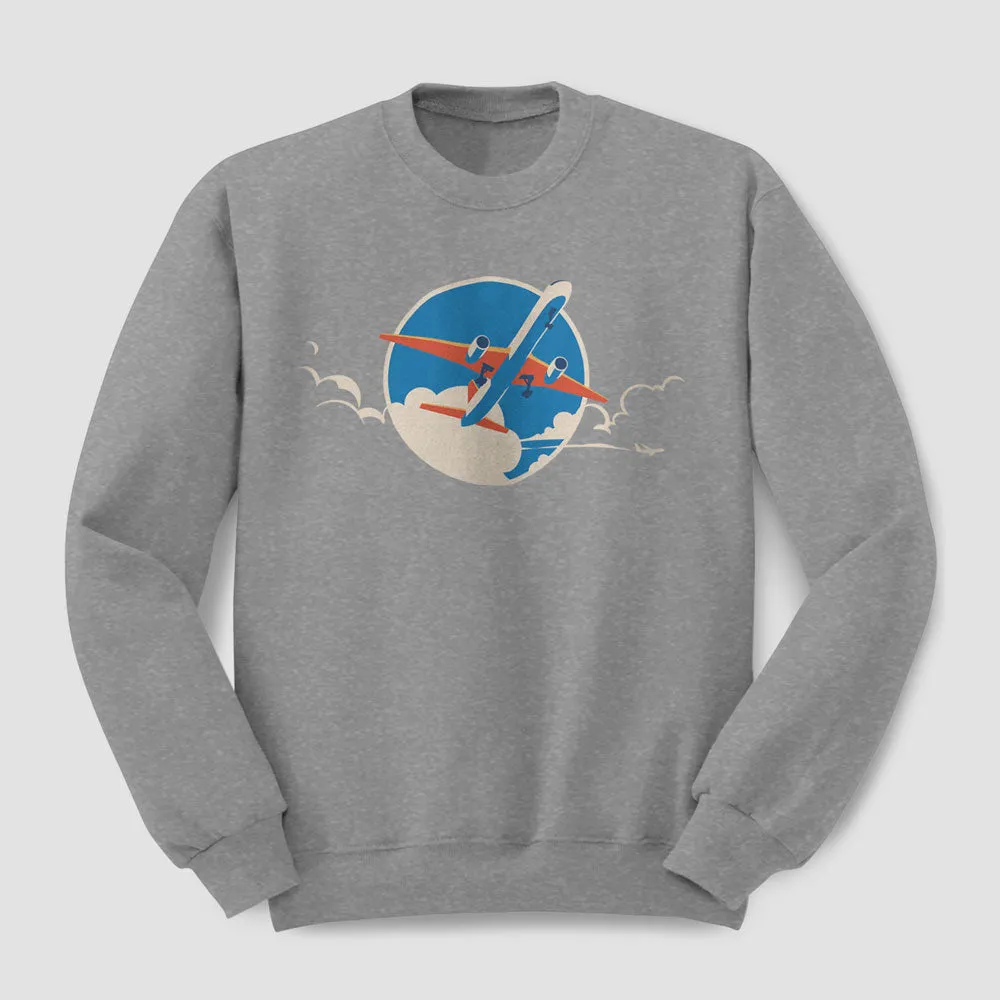 Plane Retro Sky - Sweatshirt