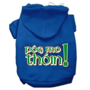 Pog Mo Thoin Screen Print Pet Hoodies Blue Size XS (8)