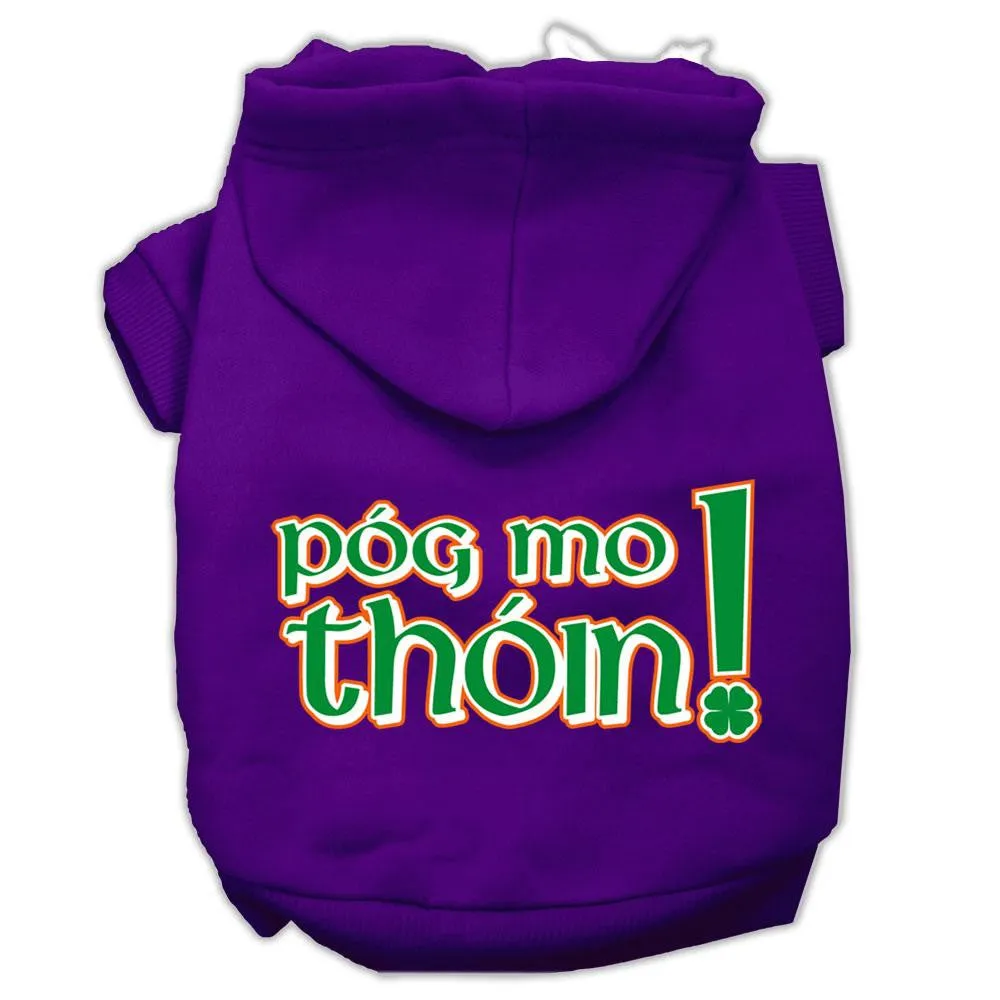 Pog Mo Thoin Screen Print Pet Hoodies Purple Size Sm (10)