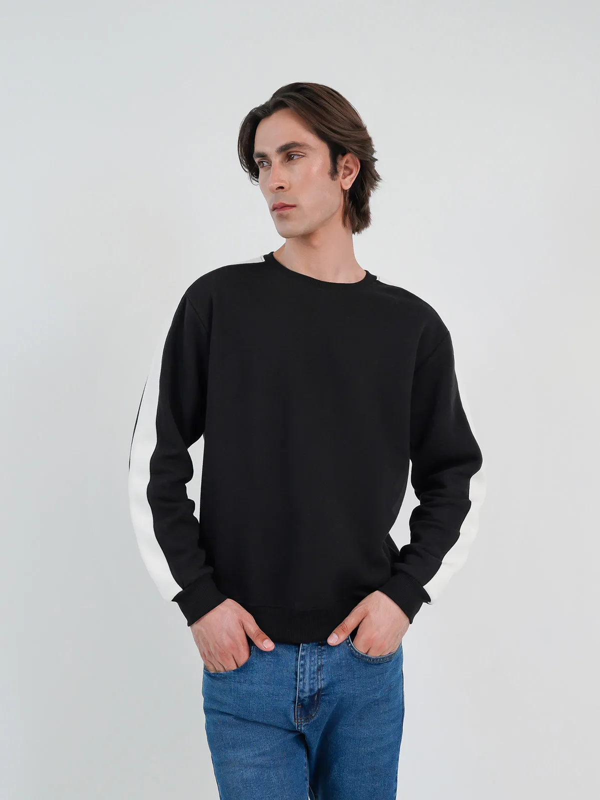 "ELWAY" Casual Cut and Sew Sweatshirt