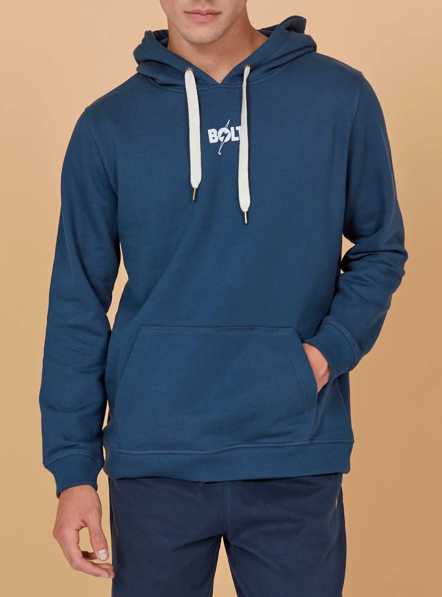 REGULAR RECYCLED-COTTON HOODIE WITH FRONT AND BACK PRINT