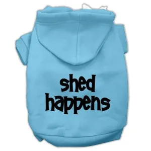 Shed Happens Screen Print Pet Hoodies Baby Blue Size XXXL (20)