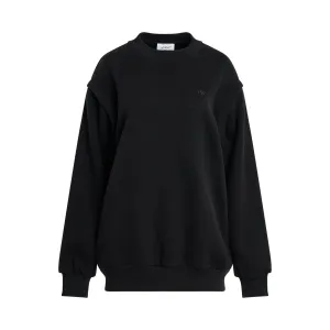 Small Arrow Bow Twist Sweatshirt in Black