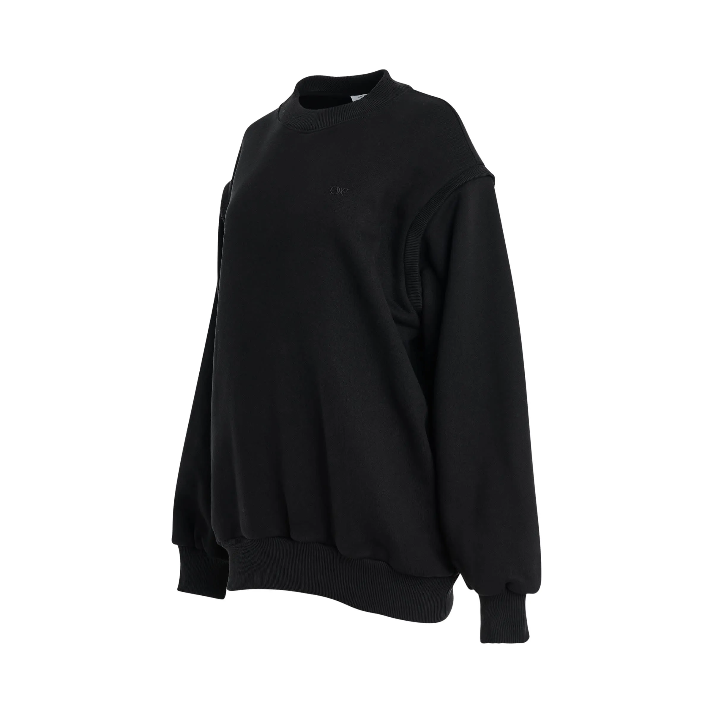 Small Arrow Bow Twist Sweatshirt in Black