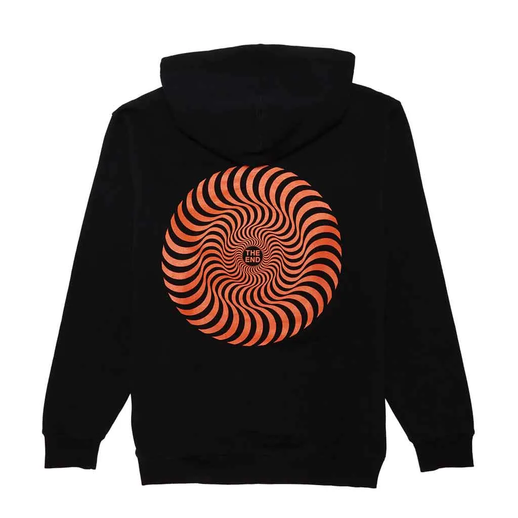 Spitfire Classic Swirl Hoodie - Black/Orange