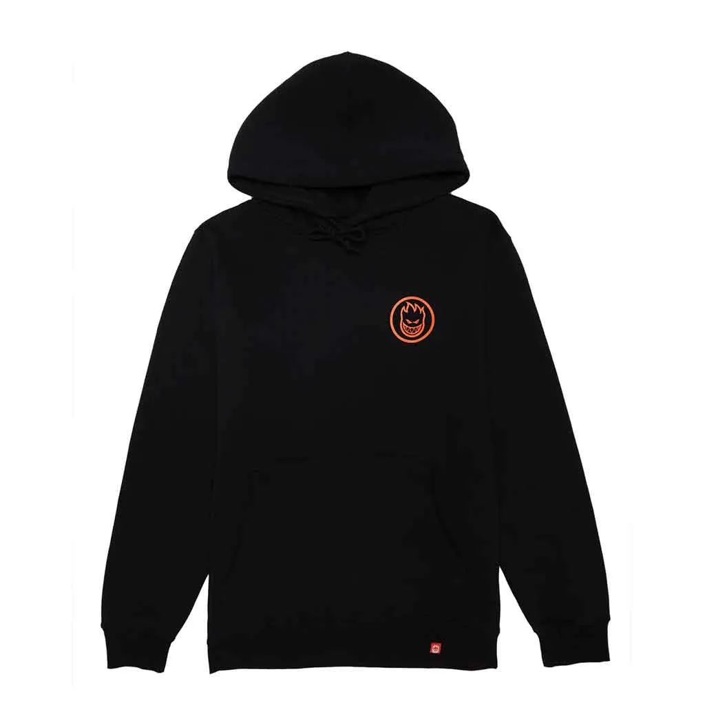 Spitfire Classic Swirl Hoodie - Black/Orange