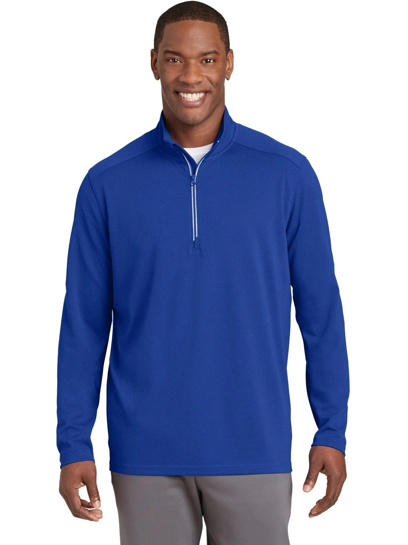 Sport-Tek Sport-Wick Textured 1/4-Zip Pullover