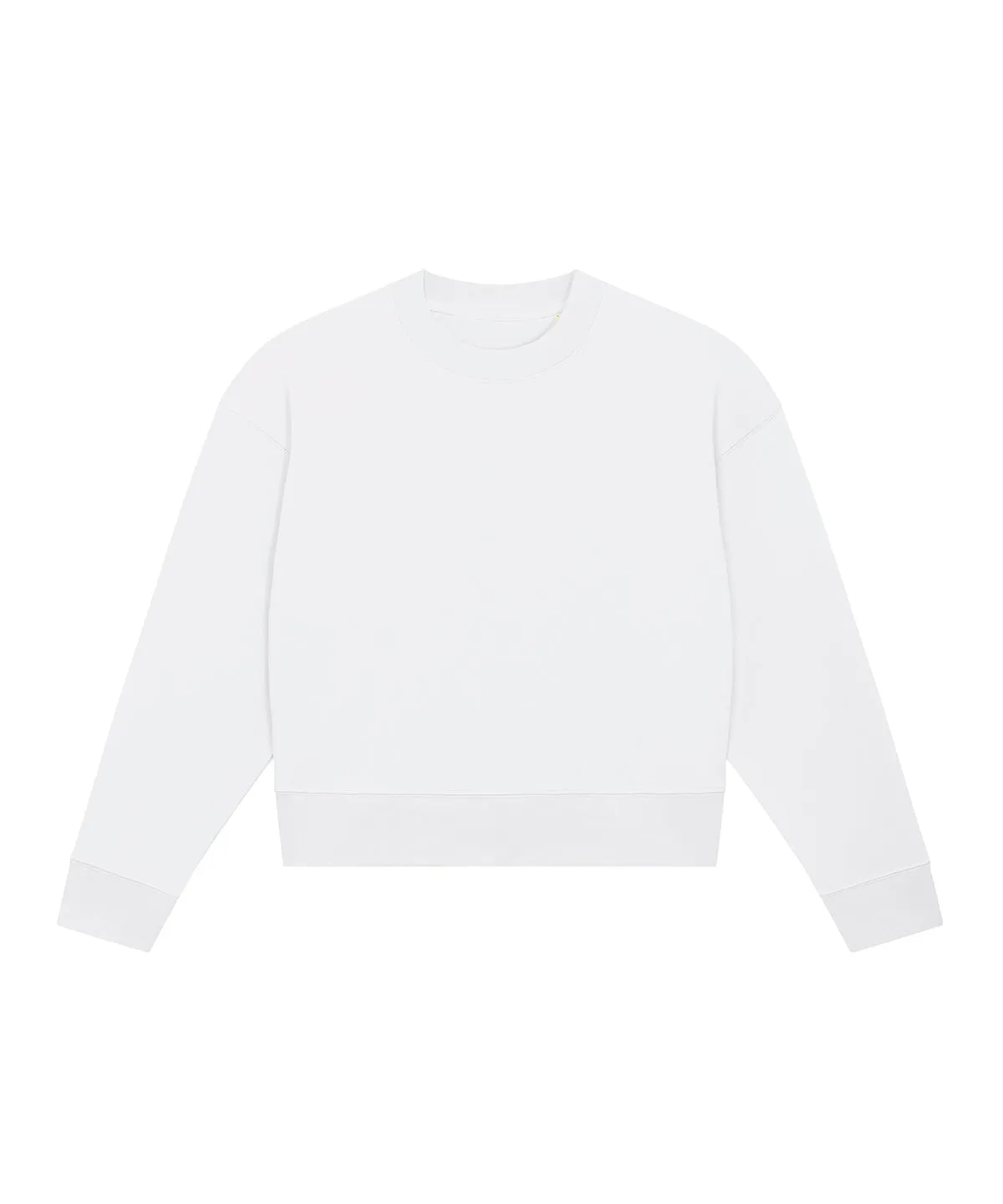 Stella Cropster terry womens cropped crew neck sweatshirt (STSW873) | White