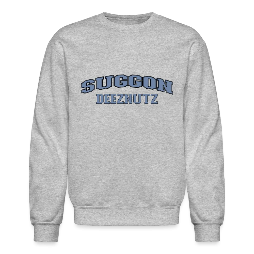 Suggon Deeznutz Sweatshirt (in Blue Ball Colors - Funny Sexual Humor)