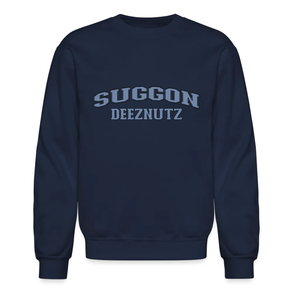 Suggon Deeznutz Sweatshirt (in Blue Ball Colors - Funny Sexual Humor)