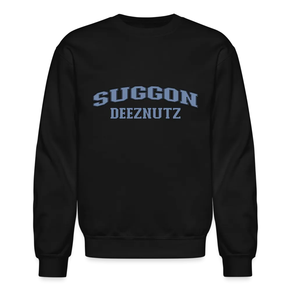 Suggon Deeznutz Sweatshirt (in Blue Ball Colors - Funny Sexual Humor)