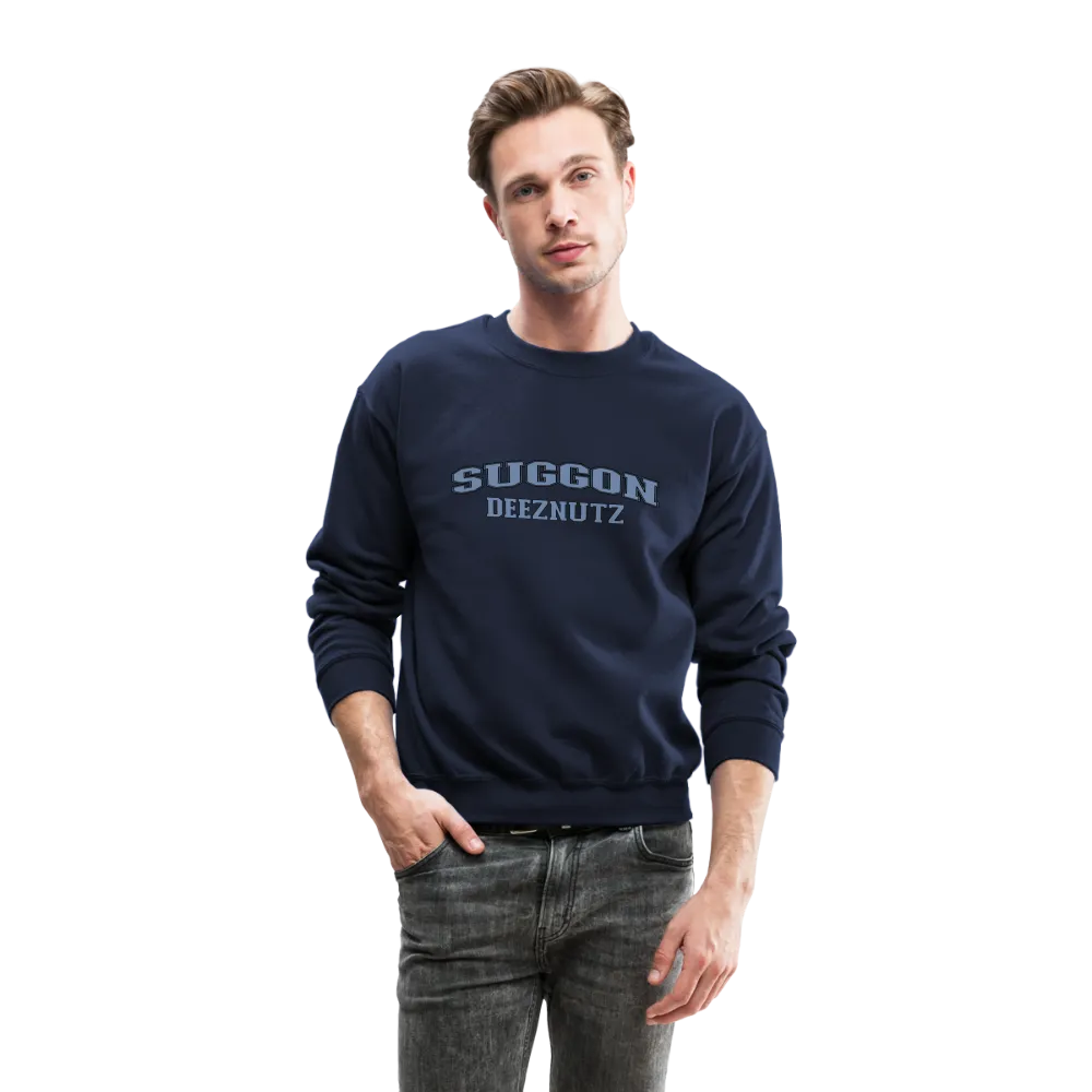 Suggon Deeznutz Sweatshirt (in Blue Ball Colors - Funny Sexual Humor)