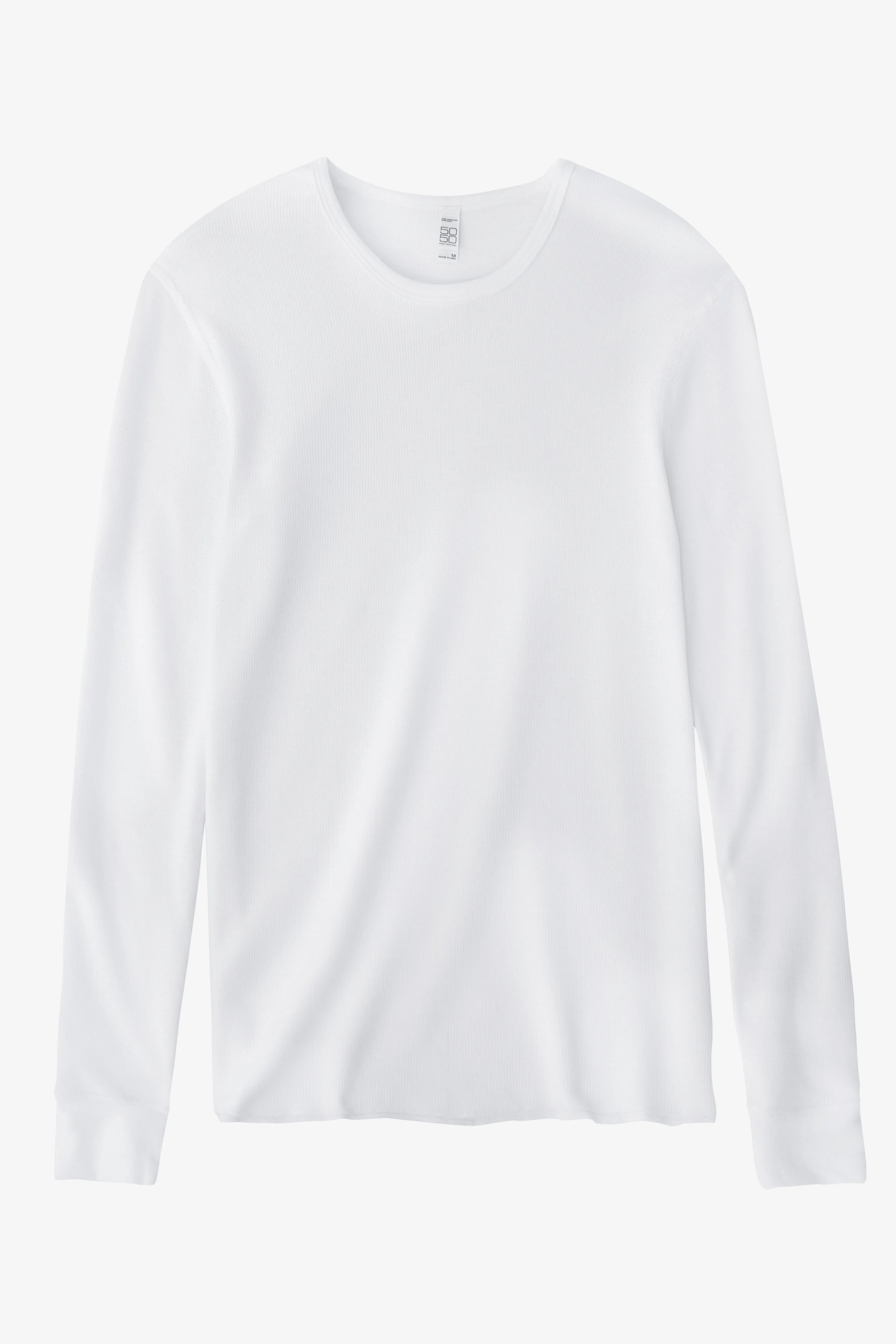 T407 - Poly-Cotton Thermal Long Sleeve Crewneck