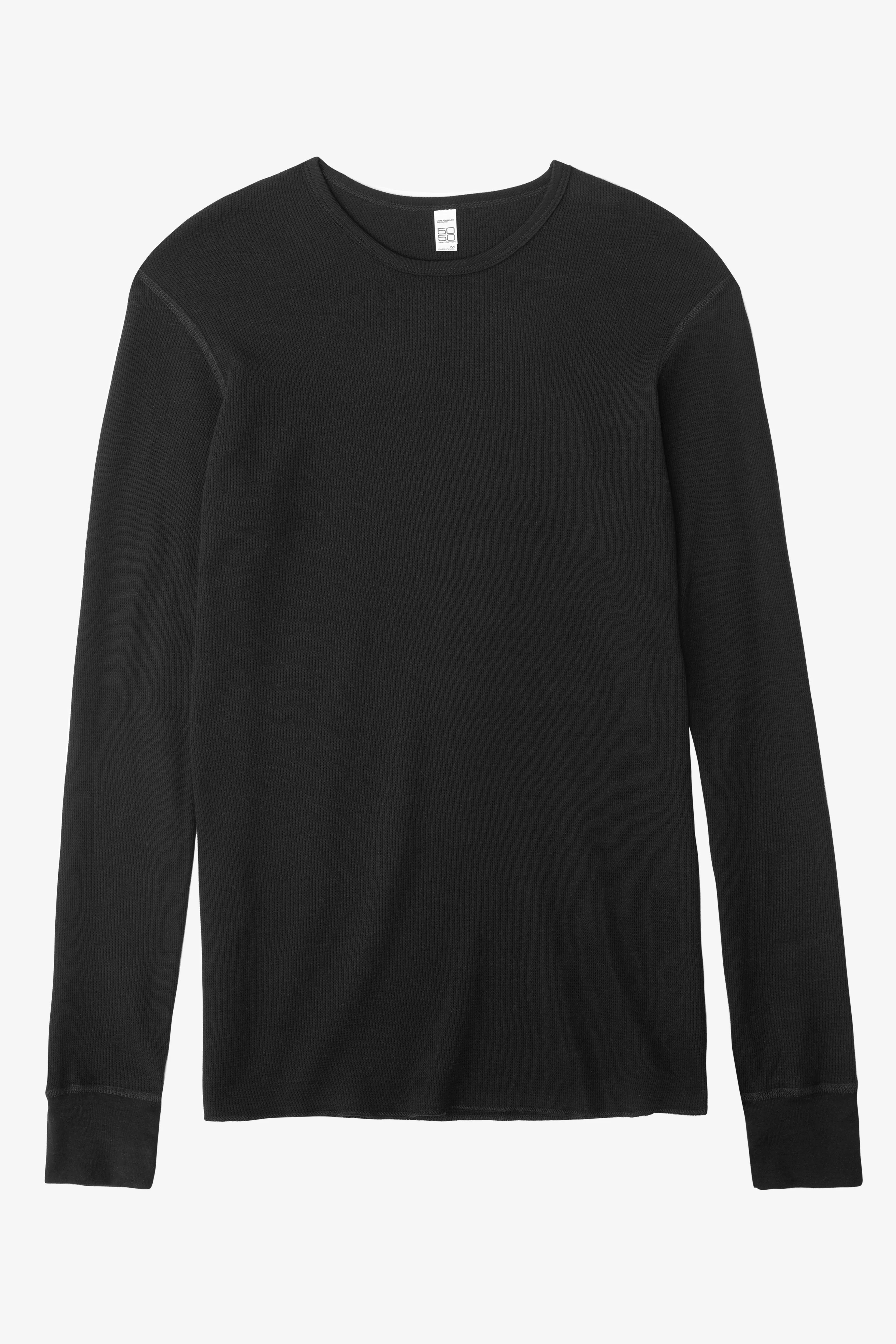 T407 - Poly-Cotton Thermal Long Sleeve Crewneck