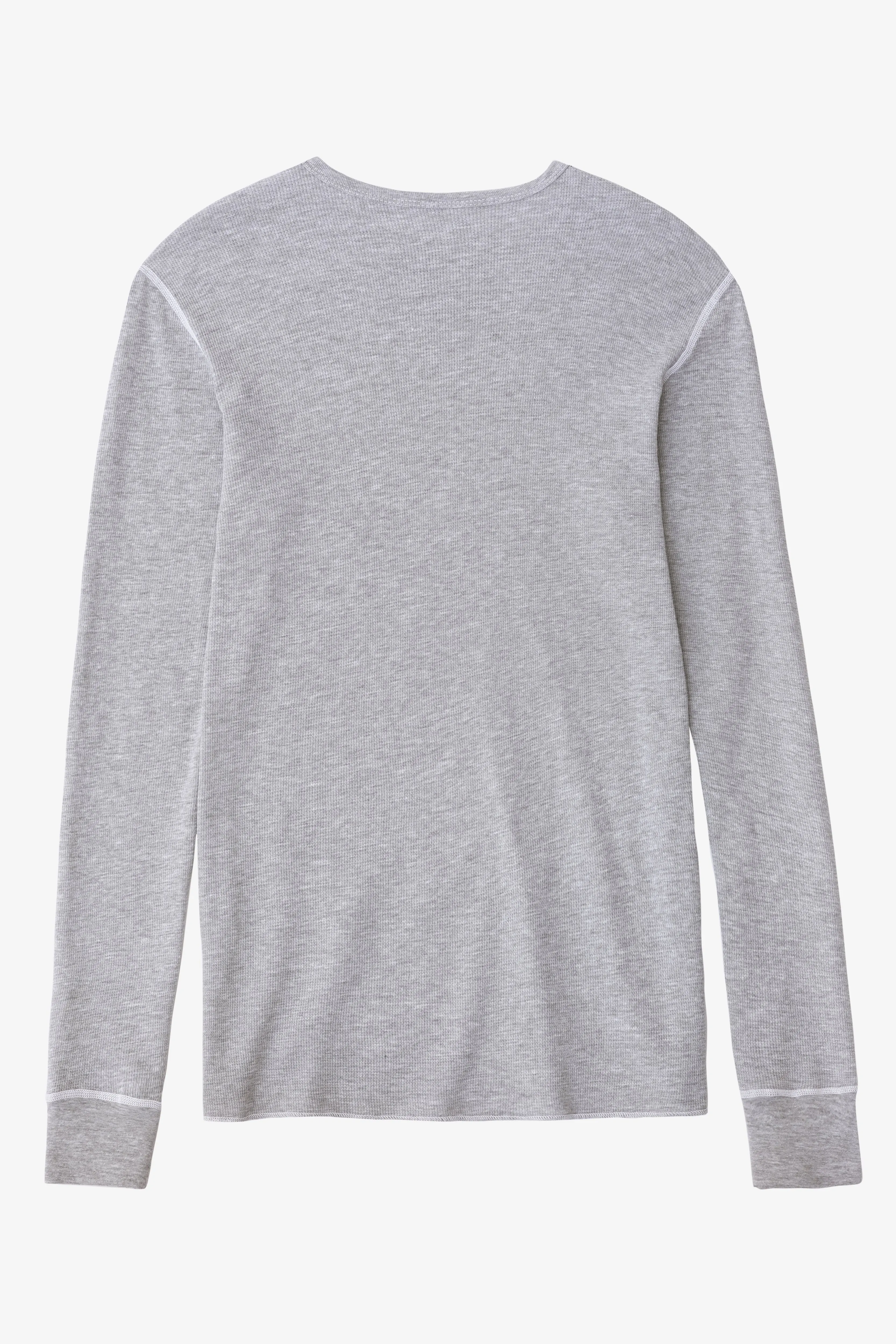 T407 - Poly-Cotton Thermal Long Sleeve Crewneck