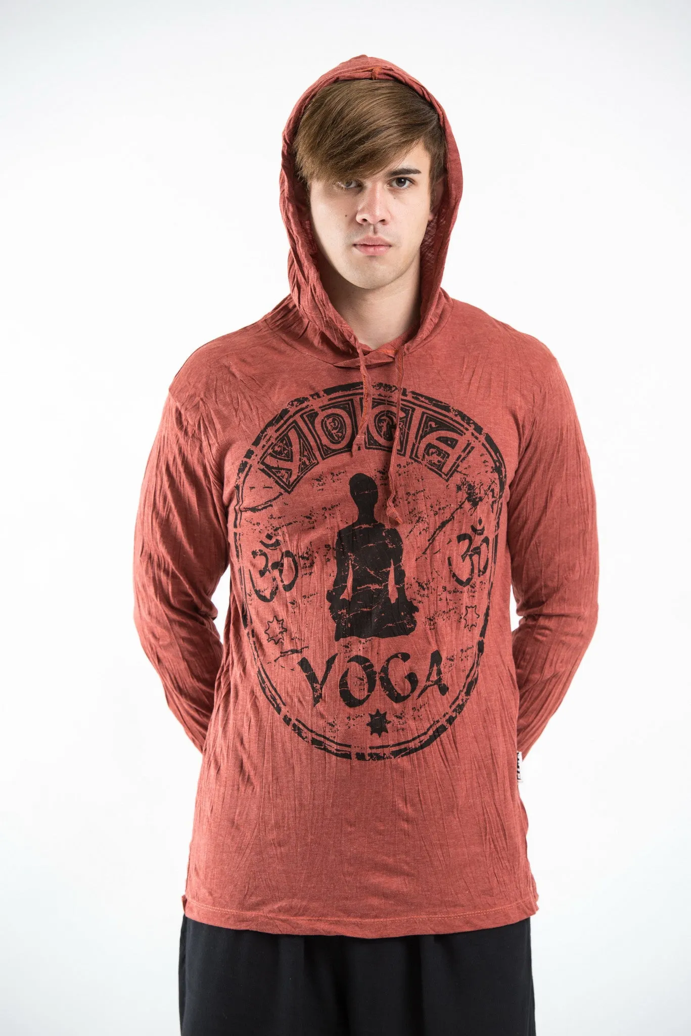 Unisex Infinitee Yoga Stamp Hoodie in Brick