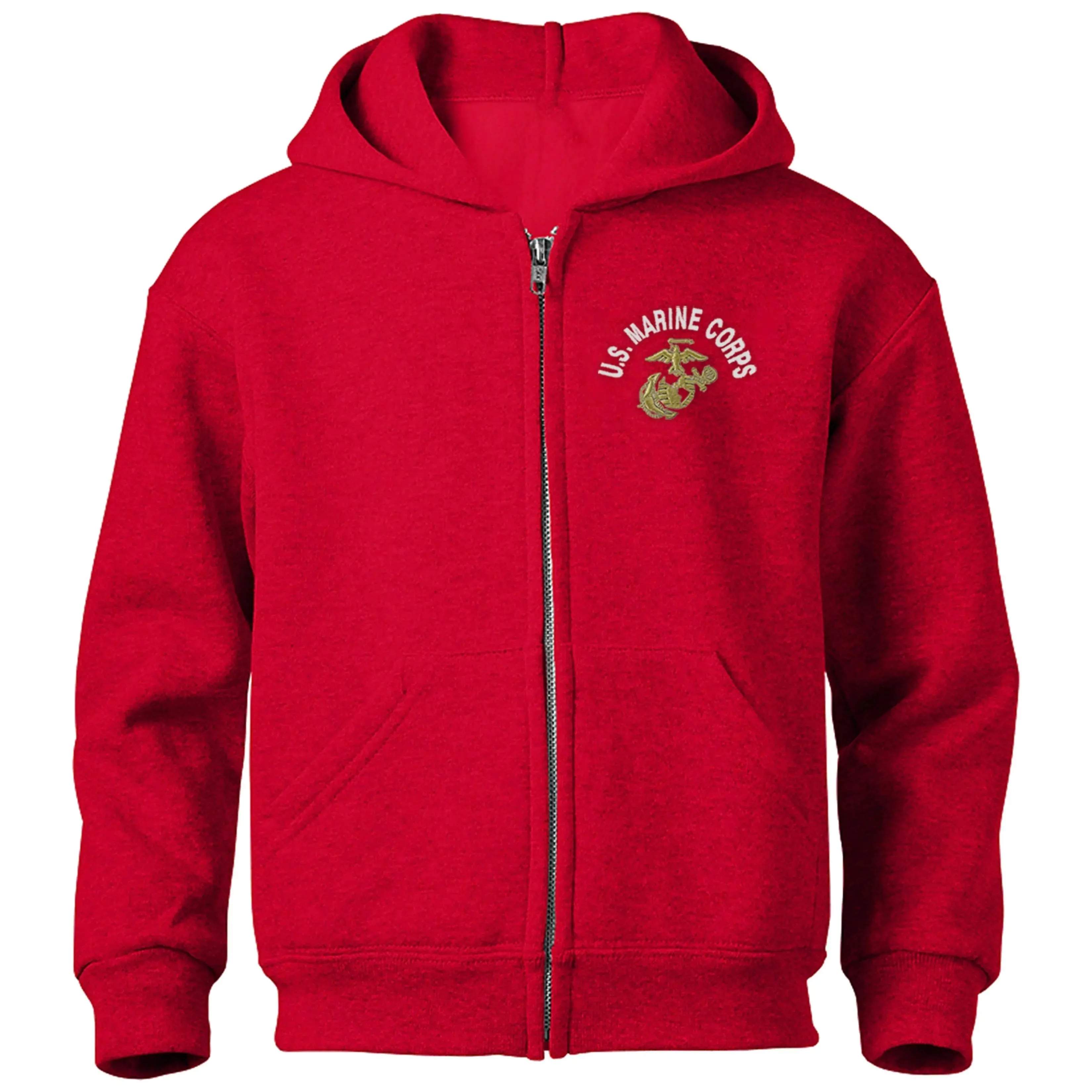 U.S. Marine Corps EGA Embroidered Full-Zip Hoodie (Captain's Special)