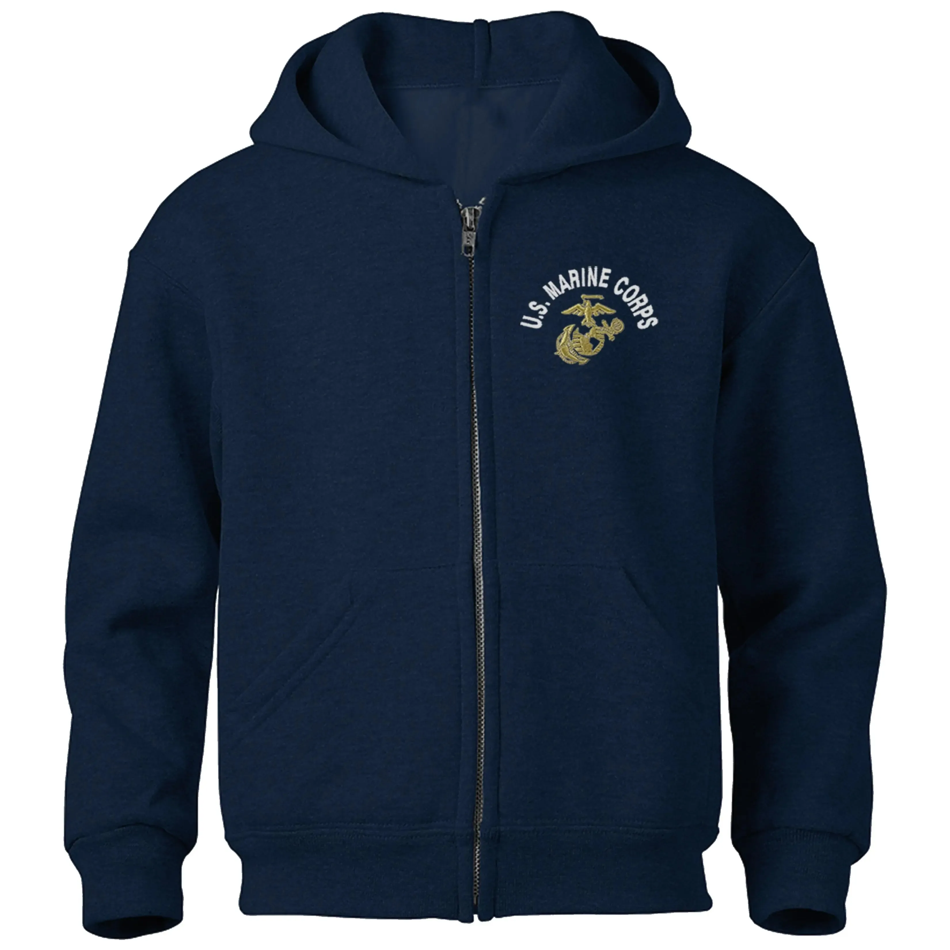 U.S. Marine Corps EGA Embroidered Full-Zip Hoodie (Captain's Special)