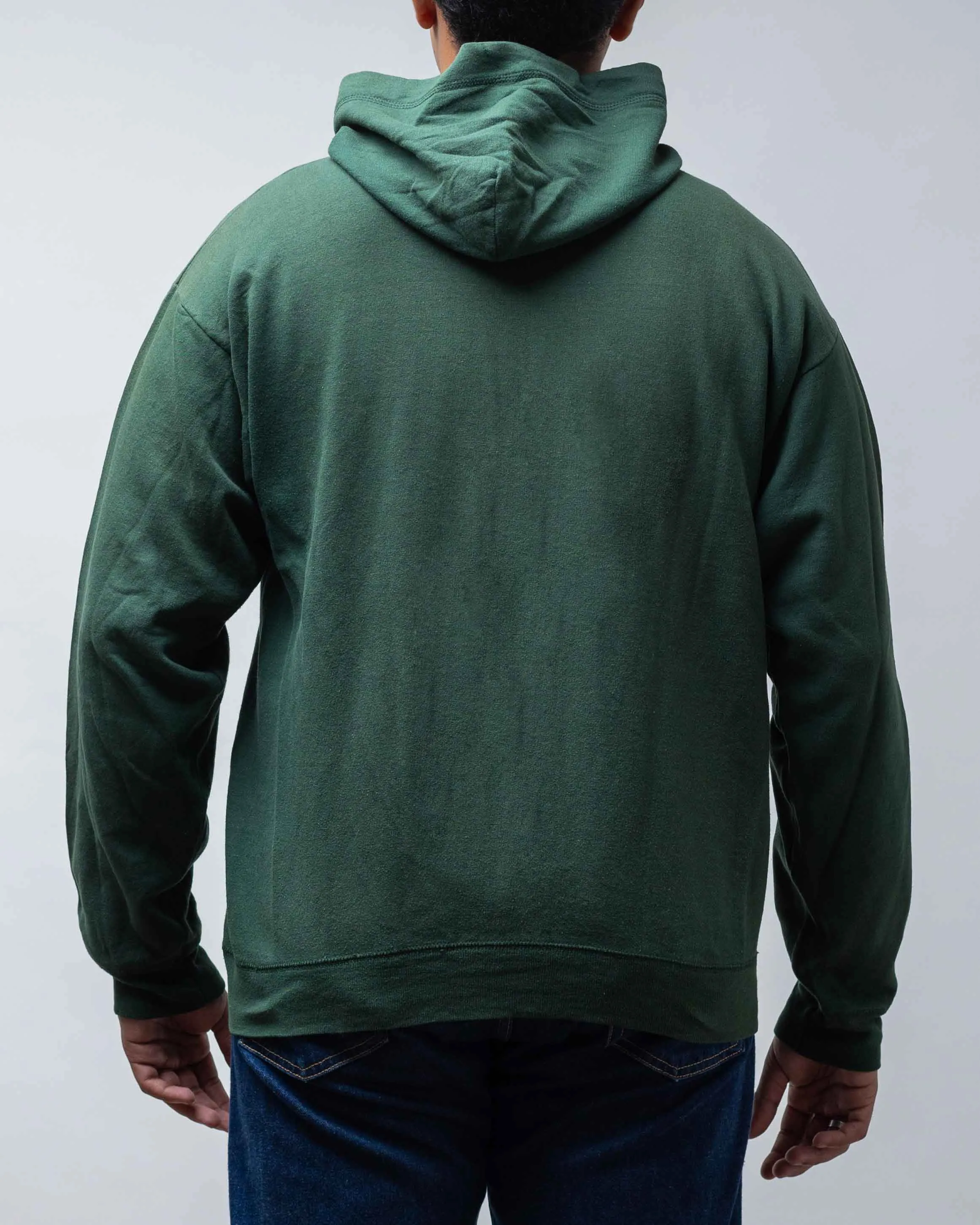 Vintage 2002 Hanes Green Zip-up Hoodie