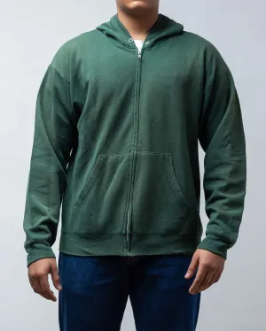 Vintage 2002 Hanes Green Zip-up Hoodie