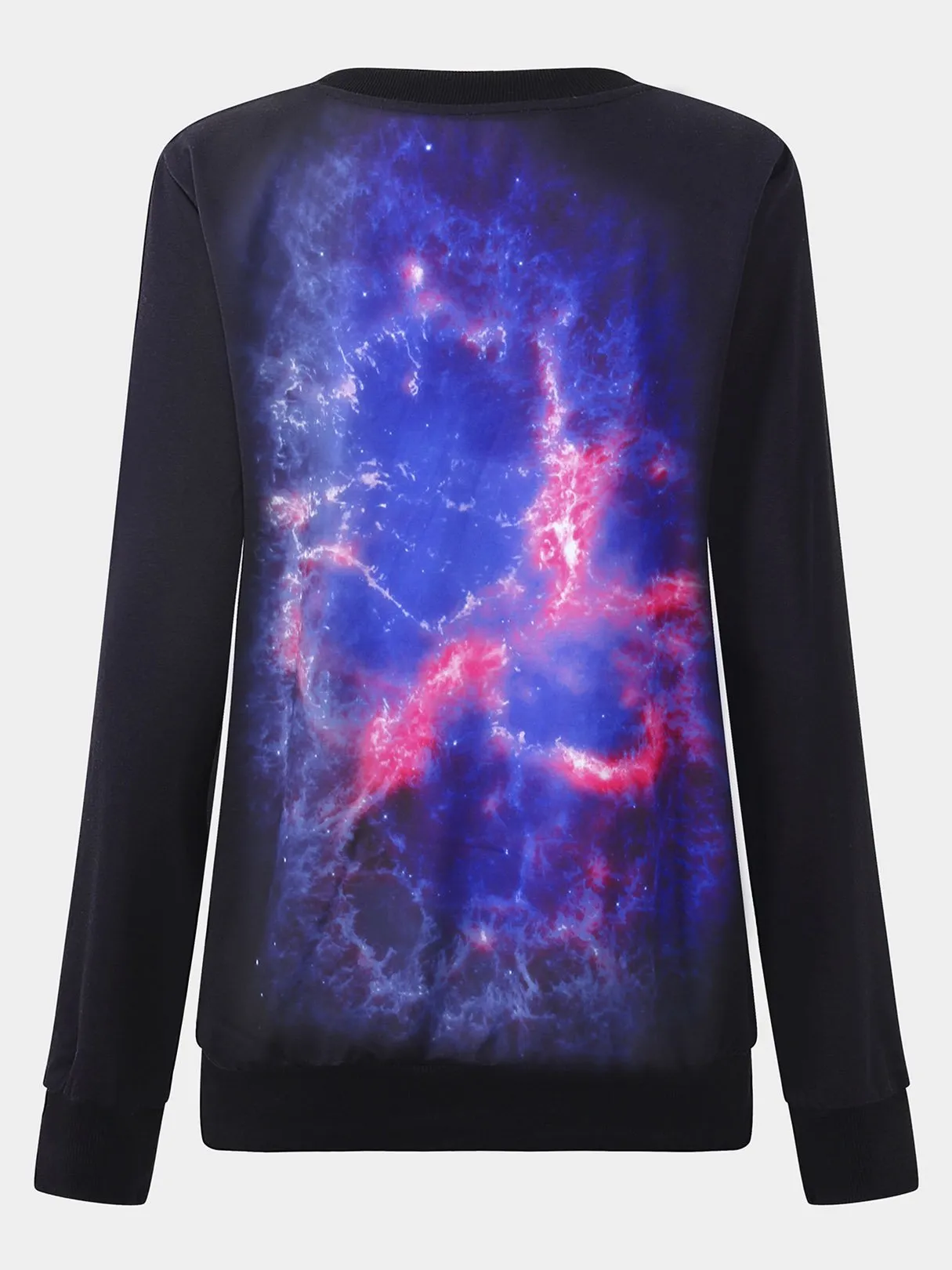 Wholesale Black Round Neck Long Sleeve Printed Sweatshirts