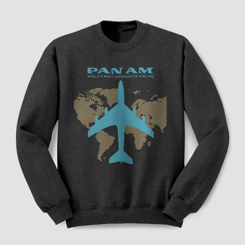 World Map Plane Pan Am - Sweatshirt