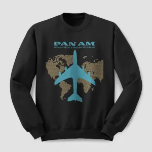 World Map Plane Pan Am - Sweatshirt