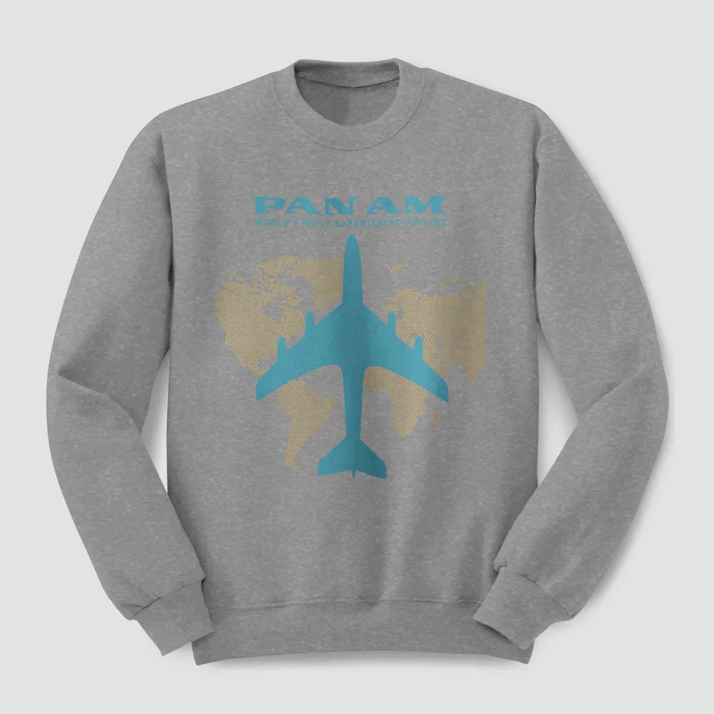 World Map Plane Pan Am - Sweatshirt